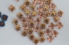 Quadratile Gold Crystal Apollo Capri Gld 00030-27101 Czechmates 4 Hole Bead x10g